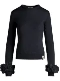 Bally logo-patch mohair jumper - Blue