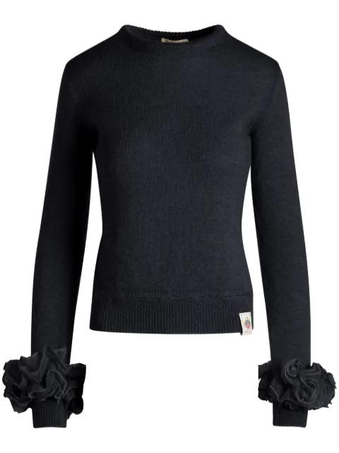 Bally logo-patch mohair jumper