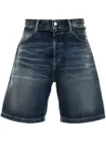 Acne Studios logo-patch denim shorts - Blue