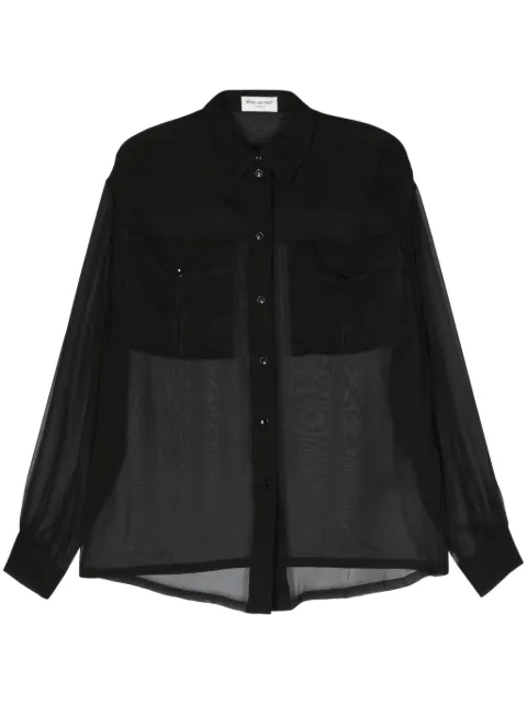 Saint Laurent semi-sheer silk shirt 