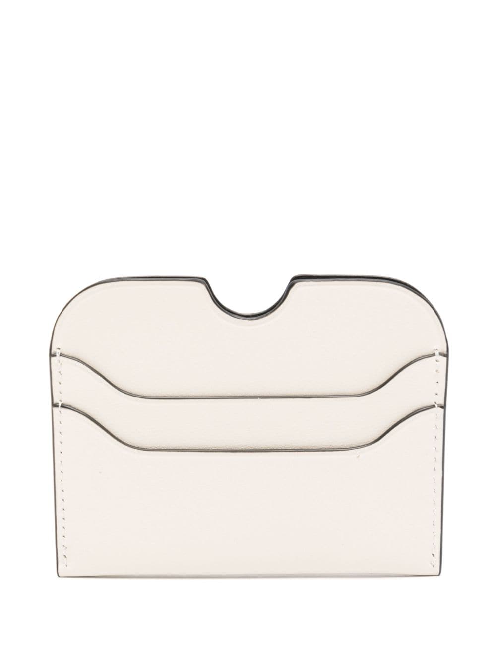 Shop Acne Studios Leather Card Holder In Neutrals