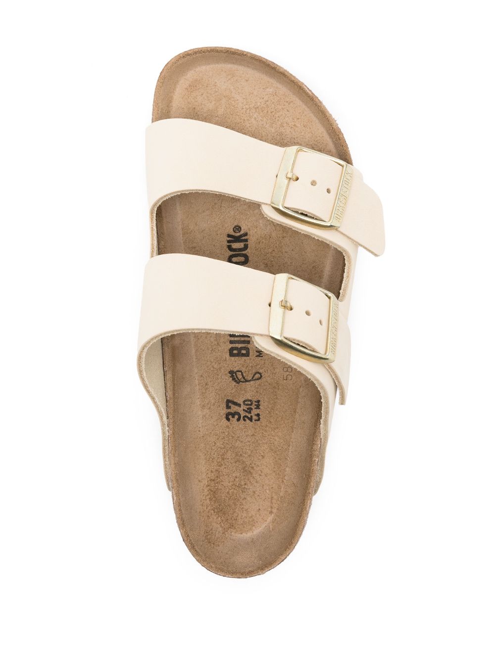 Birkenstock Arizona leren slippers Beige