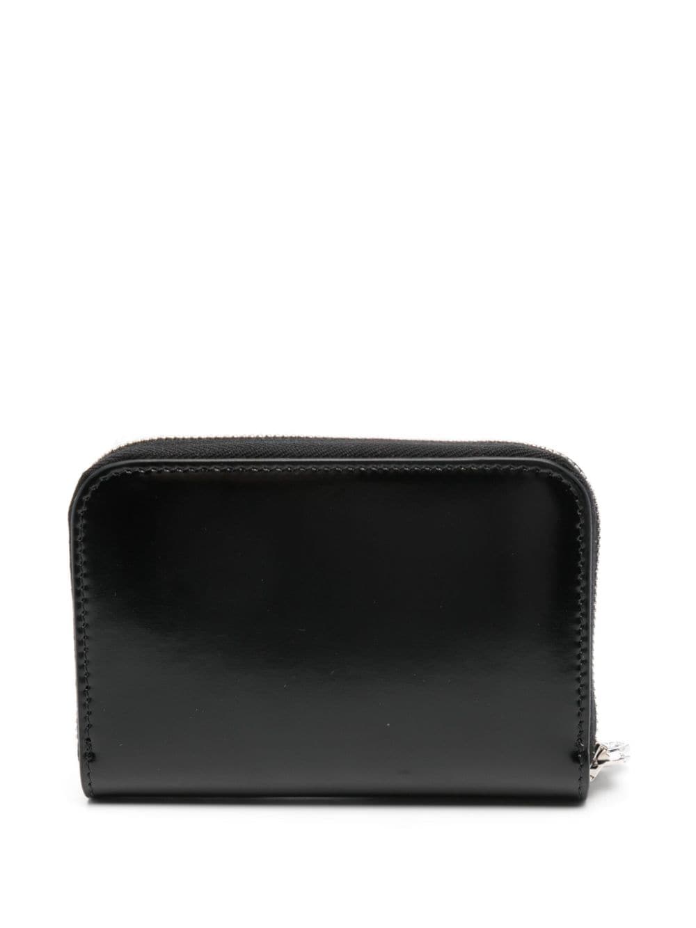 Acne Studios zip-up leather wallet - Zwart