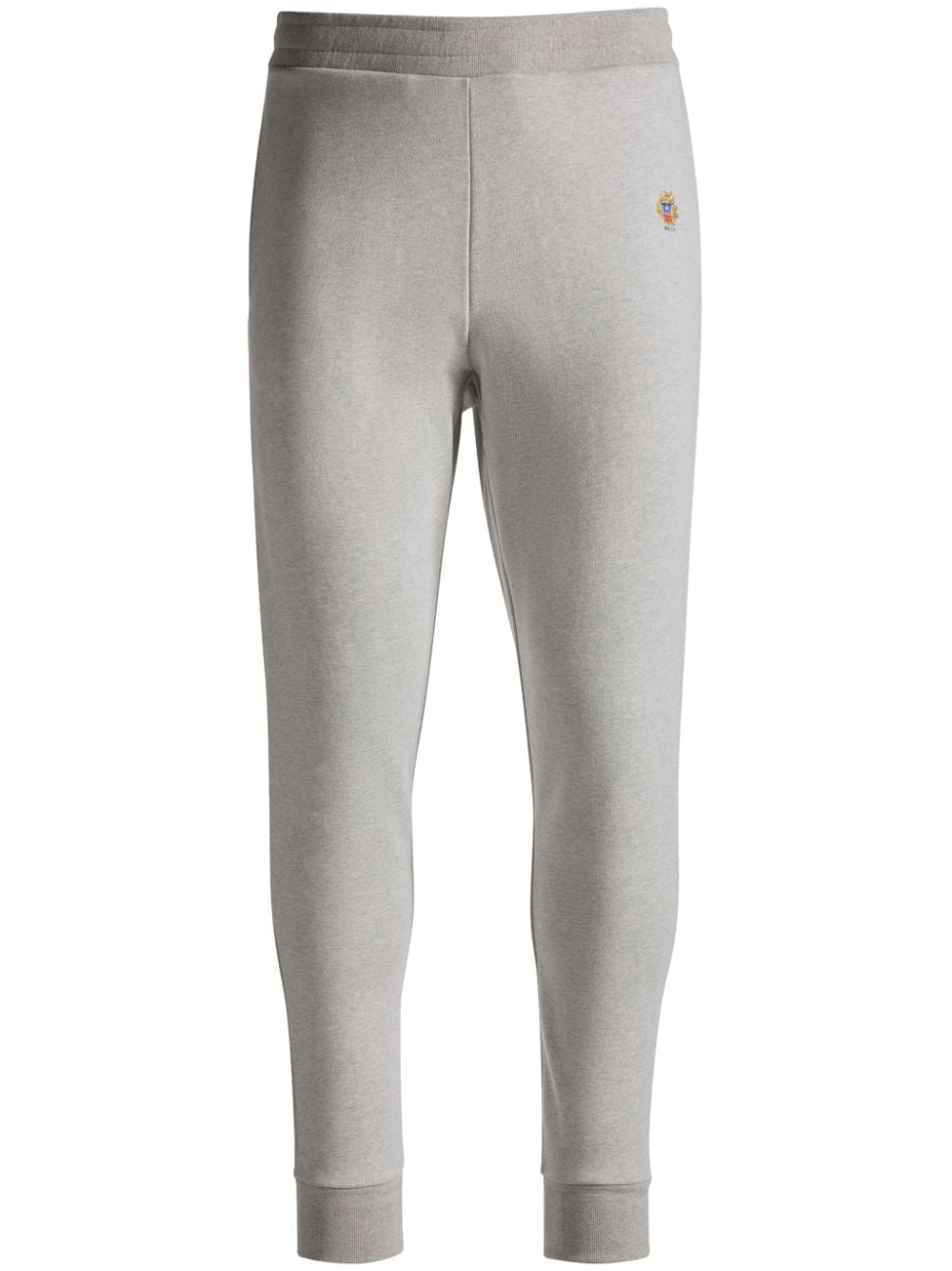 Shop Bally Logo-patch Wool Track Pants In Grey