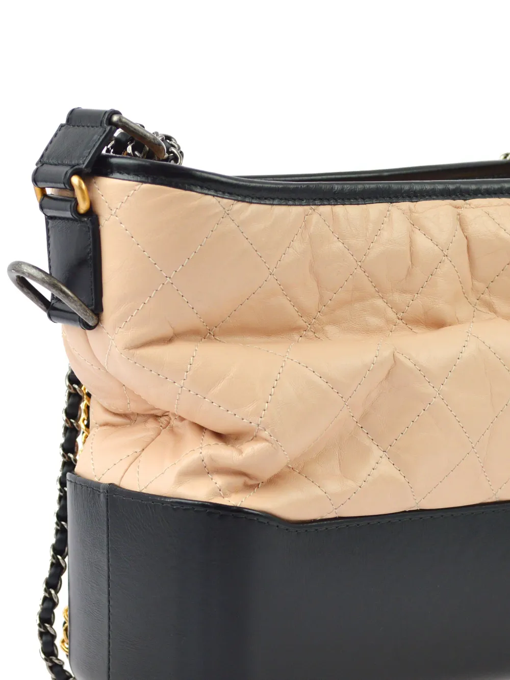 Pre-owned Chanel 2017 Gabrielle Shoulder Bag In Neutrals