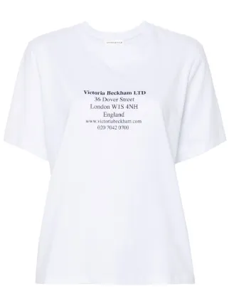 Tシャツ・カットソー Victoria Beckham COTTON SHIRT (1224DSH005422A_WASHEDWHITE) Who The F*** Is Victoria Beckham' Victoria Beckham T-shirt