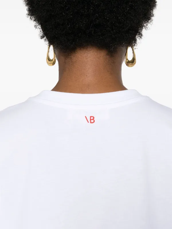 Victoria Beckham address-print Cotton T-shirt | White | FARFETCH