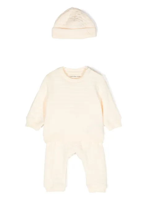 Calvin Klein Kids logo-embroidered quilted tracksuit