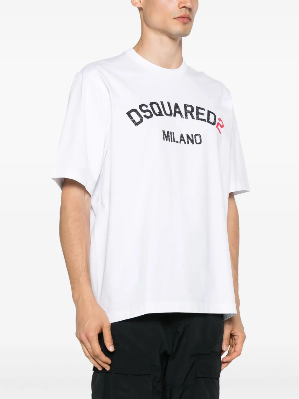 DSQUARED2 T-shirt met logoprint Wit