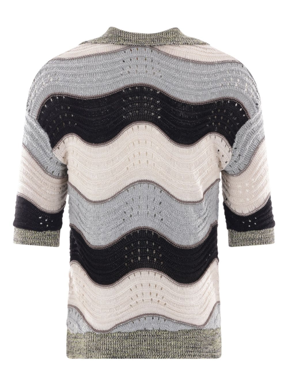 Shop Vitelli Wave-pattern Knit Top In White