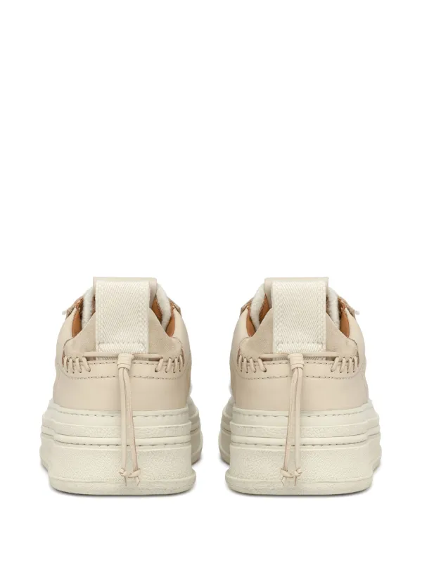★Buttero★CIRCOLO ウール レザースニーカー Buttero Circolo Panelled Sneakers | Neutrals | FARFETCH