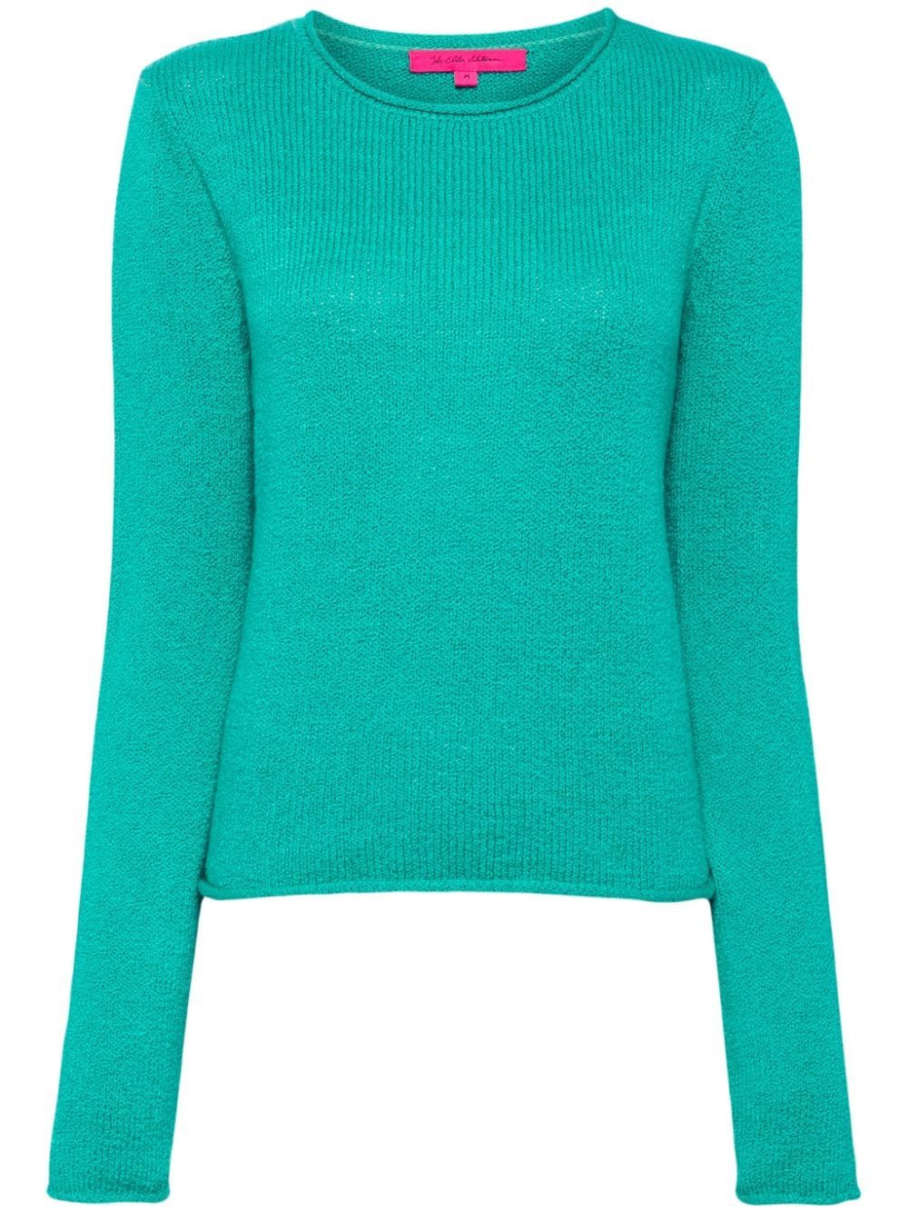 The Elder Statesman Ribbed-knit Cotton Jumper In Green