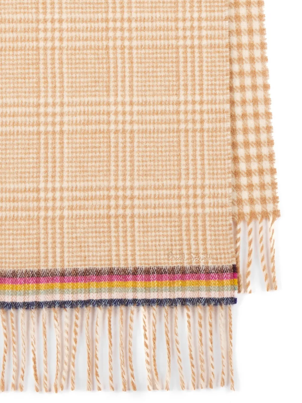 paulsmith Paul Smith Geruite sjaal - Beige