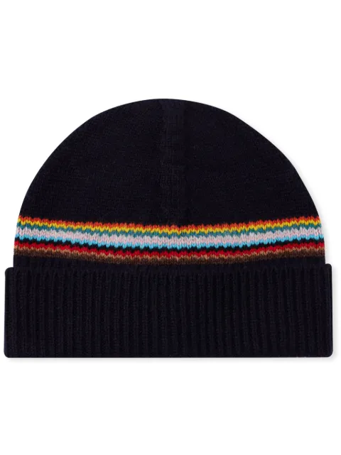 Paul Smith artist-stripe beanie 