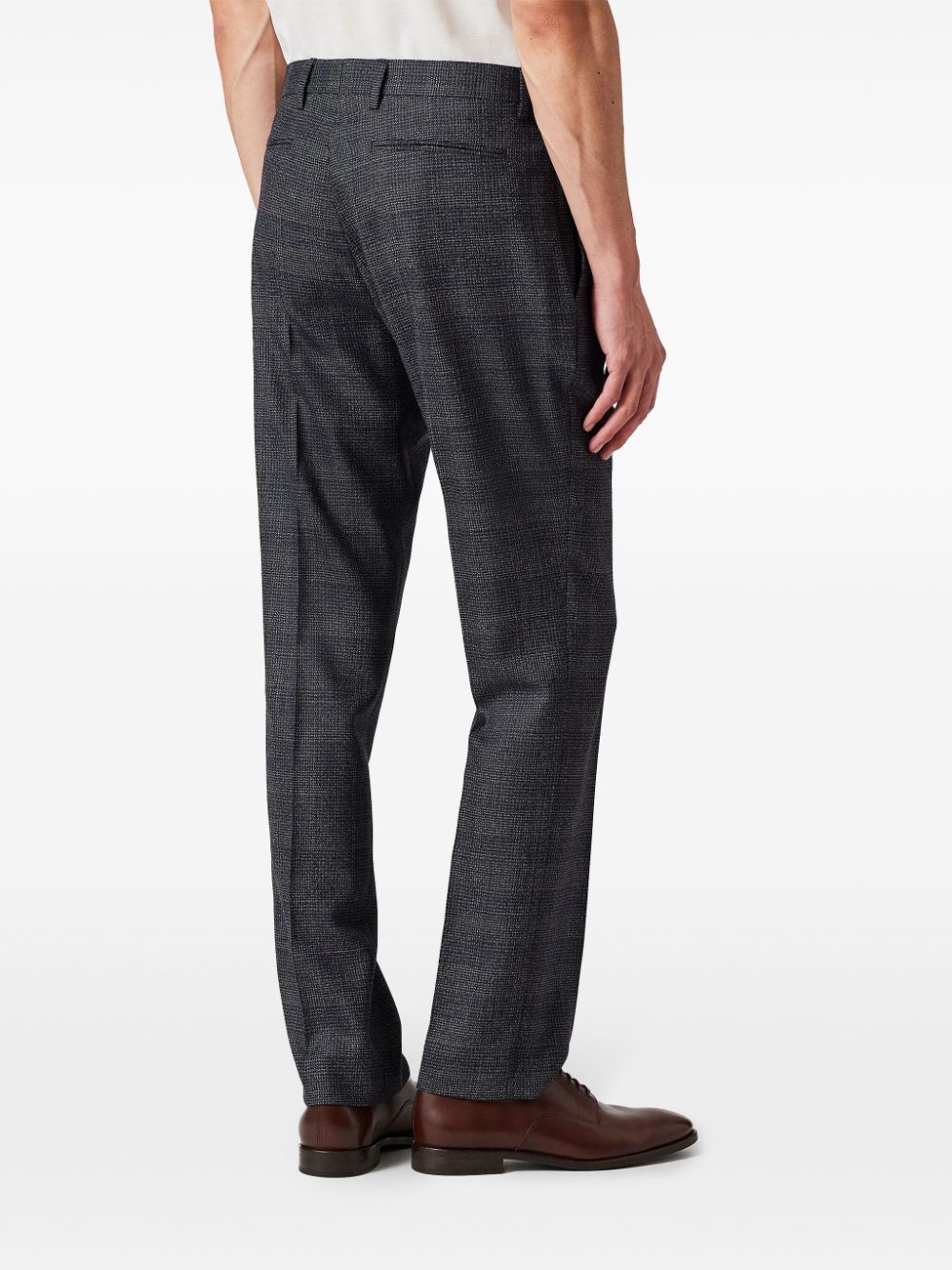 Paul Smith Slim-fit broek met gingham ruit Blauw