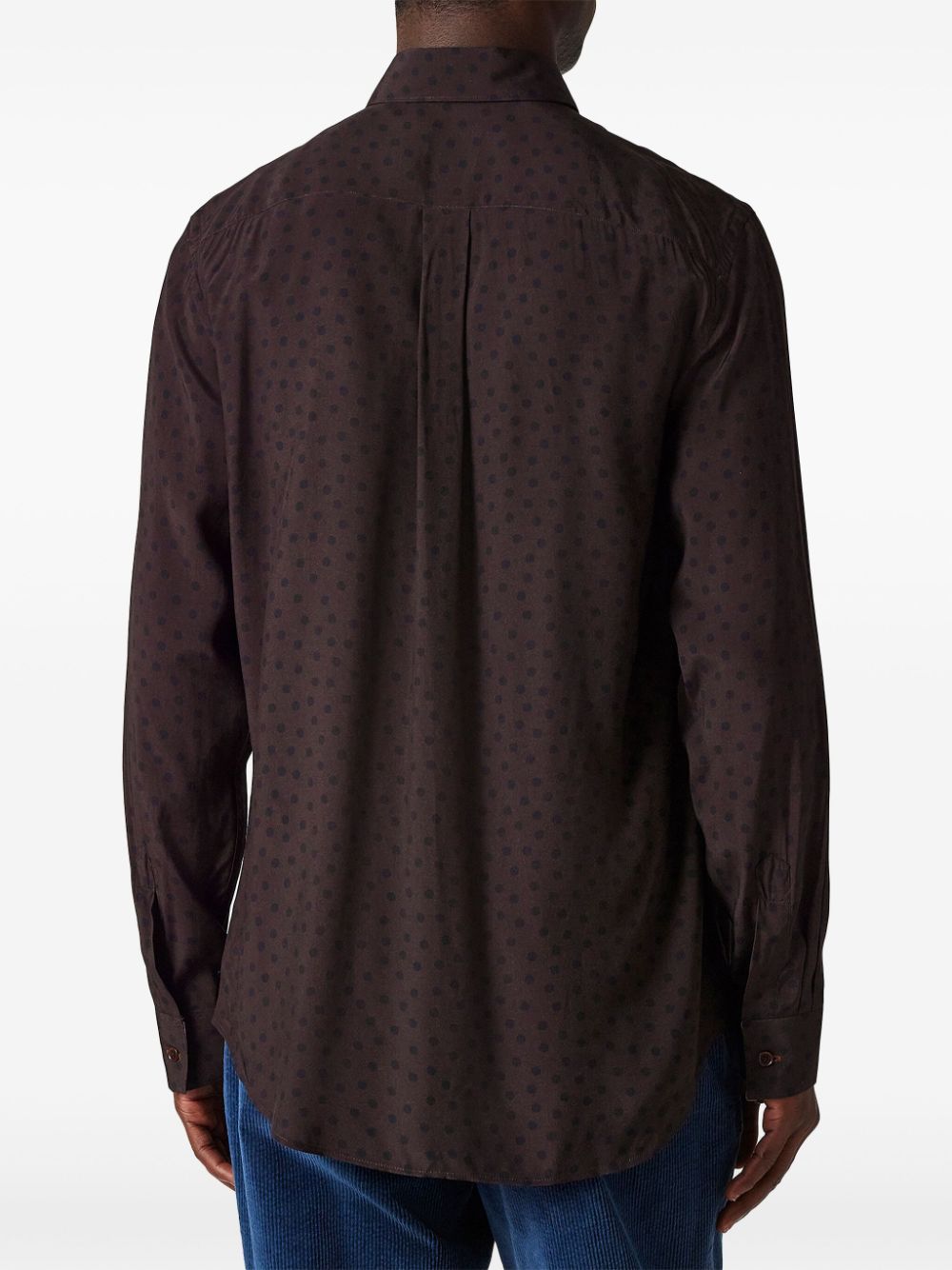 Shop Paul Smith Blur Polka-print Shirt In Braun