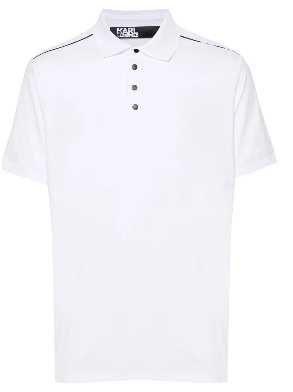 Karl Lagerfeld Poloshirt met logoprint Wit