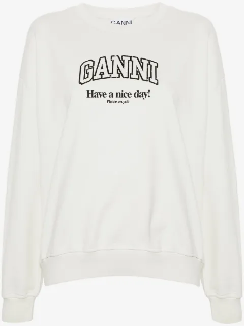 GANNI logo-print sweatshirt