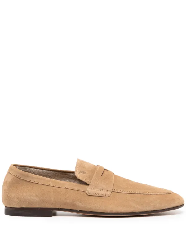 Tod's スエード ペニーローファー | ブラウン | FARFETCH JP