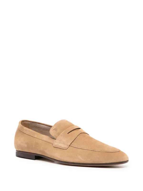Tod's スエード ペニーローファー | ブラウン | FARFETCH JP