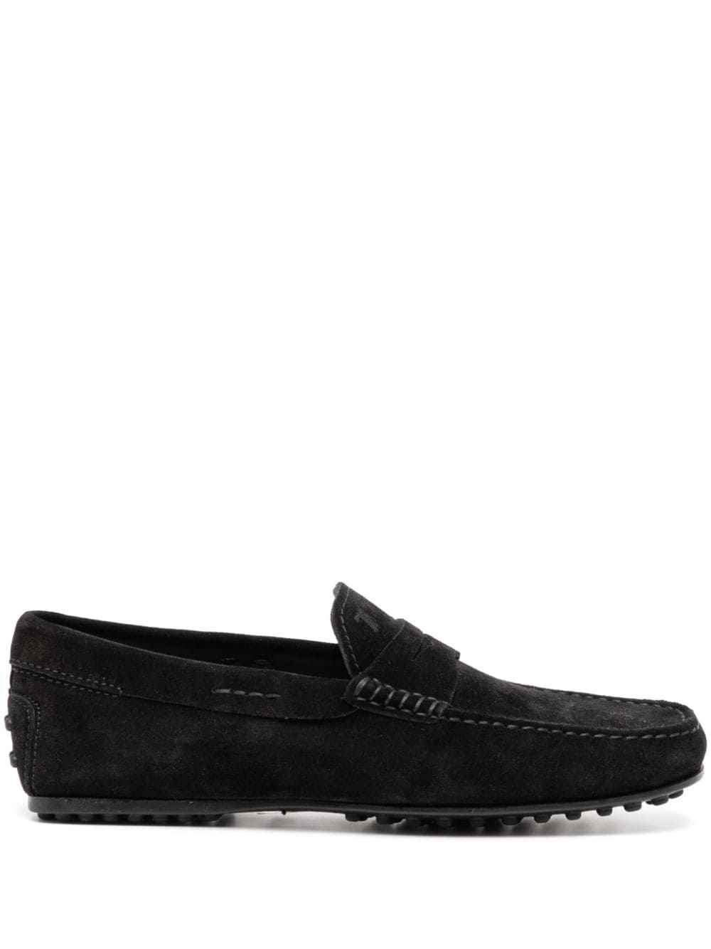 Tod's Gommino Suede Loafers In Black