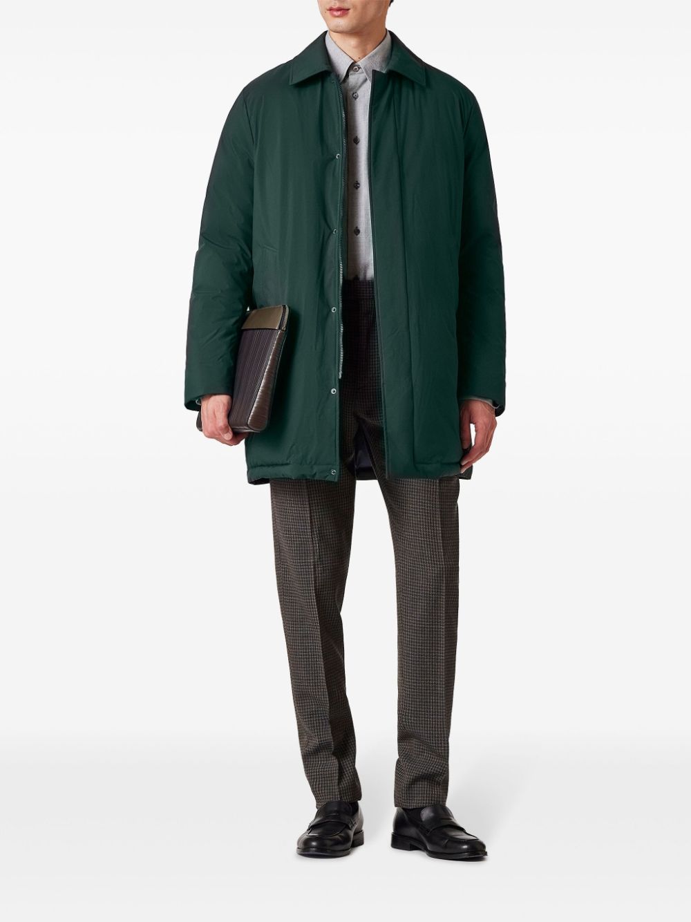 Paul Smith concealed-fastening puffer coat - Groen