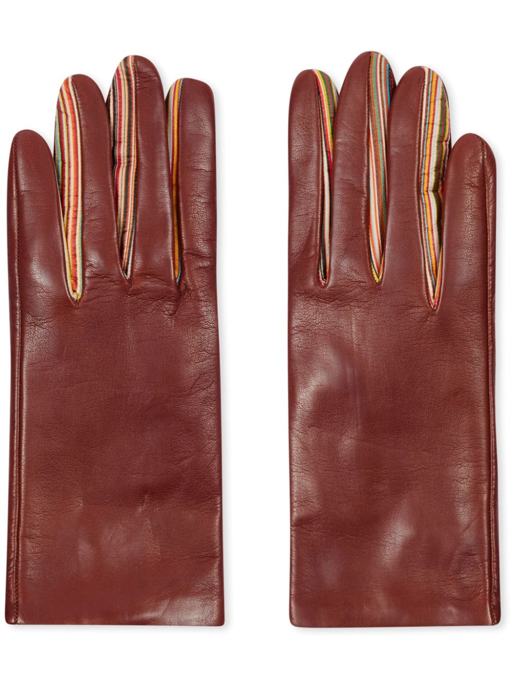 Paul Smith Signature Stripe gloves - Brown