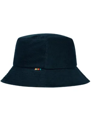 Paul Smith hot Men's Blue Splat Embroidered Bucket Hat New