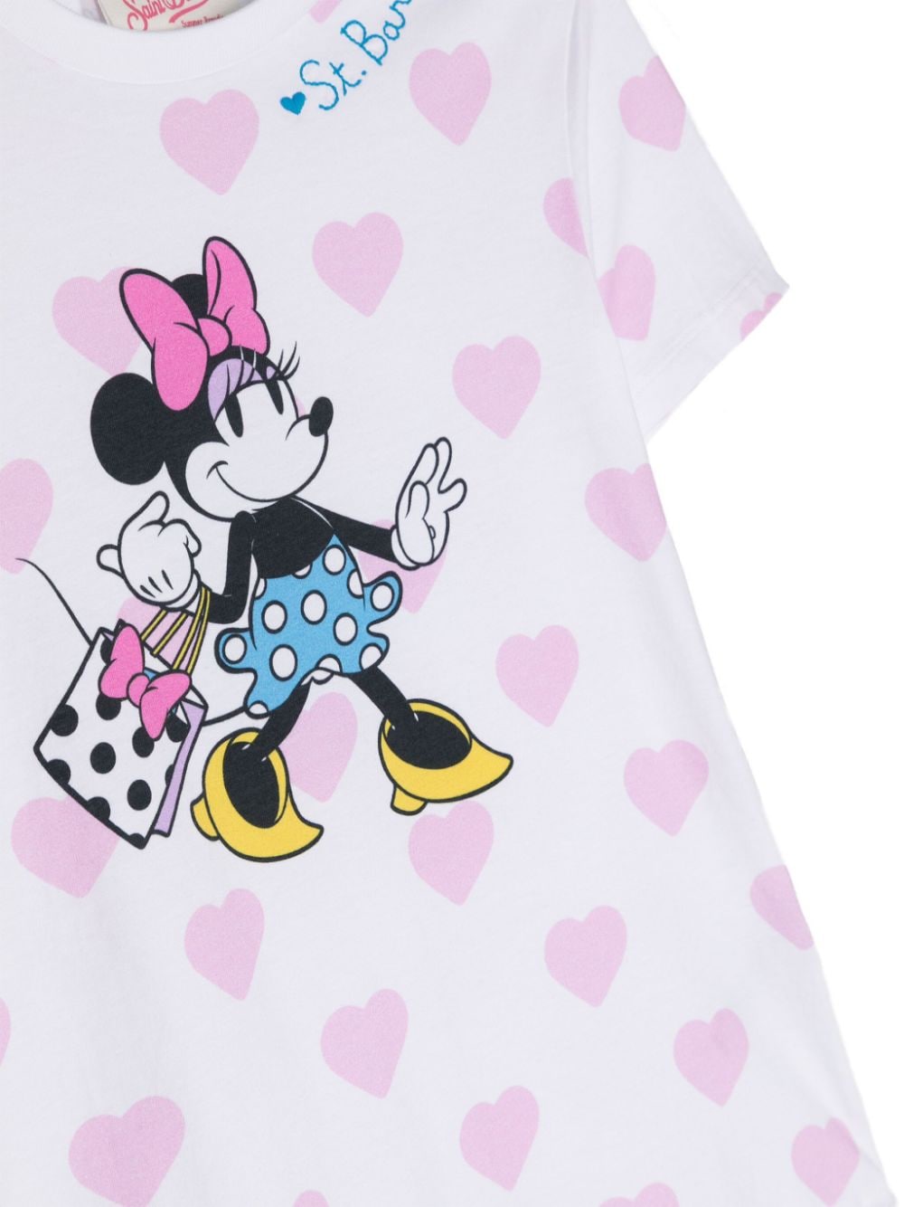 MC2 Saint Barth Kids x Disney Minnie Hearts katoenen jurk Wit