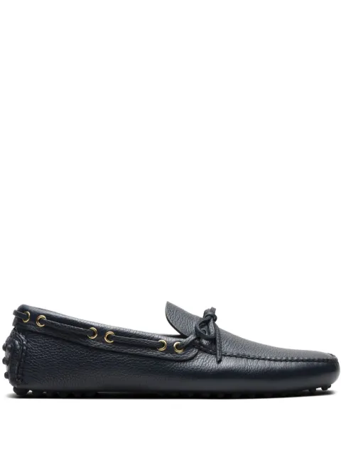 Car Shoe grained-leather driving shoes