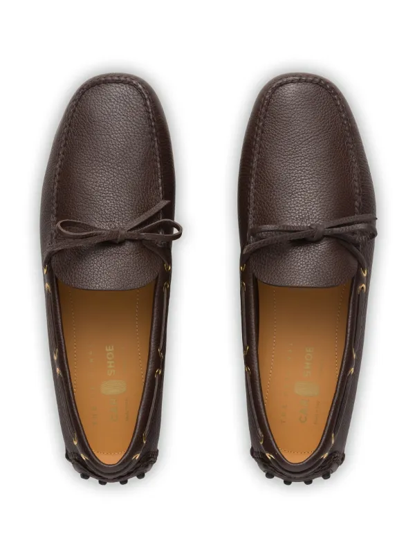 Carshoe  サイズ41 Car Shoe grained-leather Driving Shoes | Brown | FARFETCH