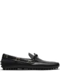 Car Shoe lace-up leather boat shoes - Black