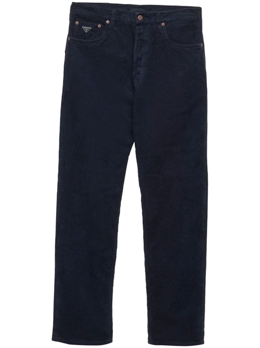 Prada Straight-leg Corduroy Jeans In Blau