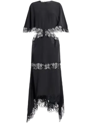 Stella McCartney Asymmetric Lace Dress | Black | FARFETCH JO Stella McCartney Asymmetric Lace Dress | Black | FARFETCH JO