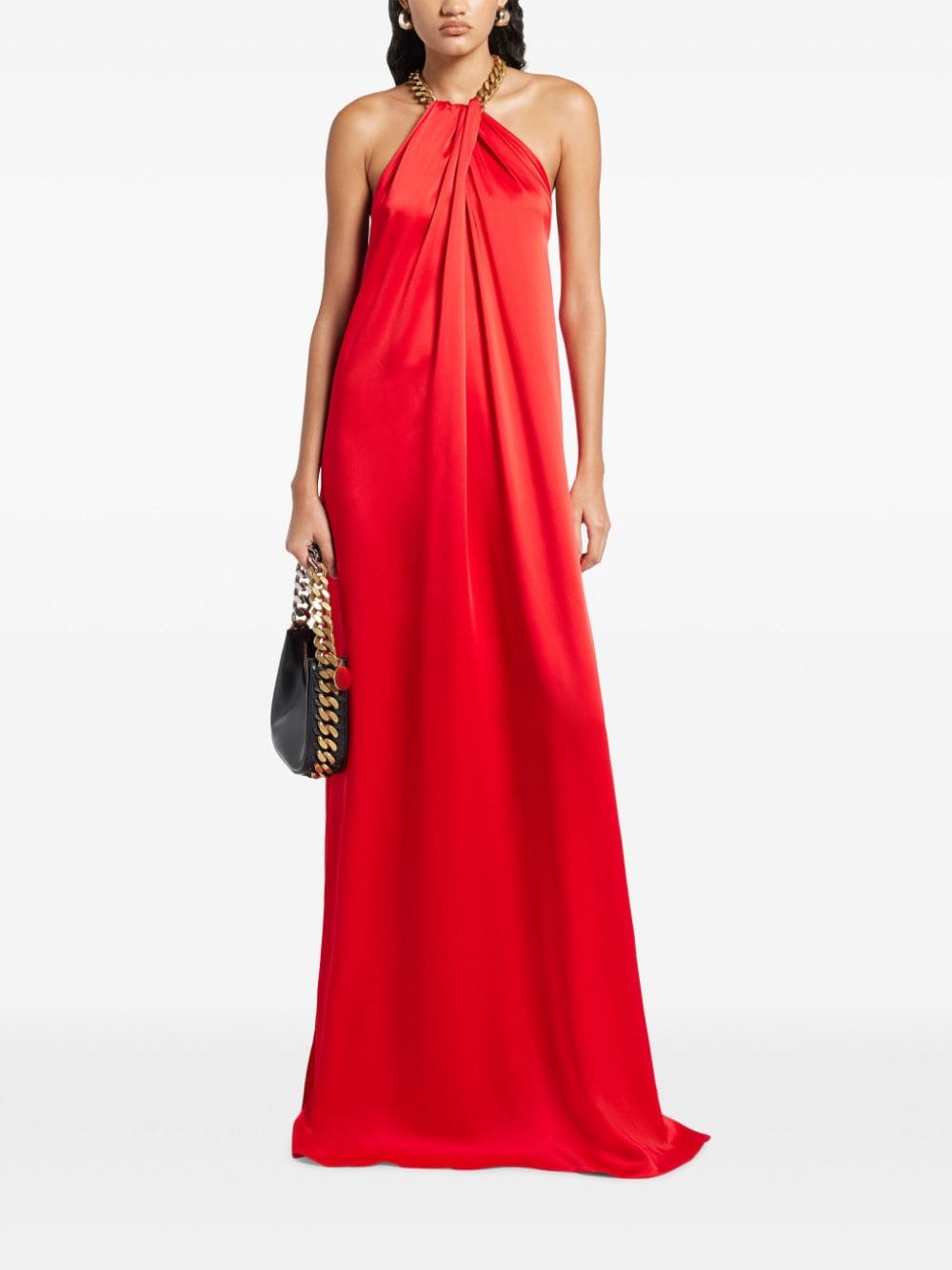 Stella McCartney chain halternck gown - Rood