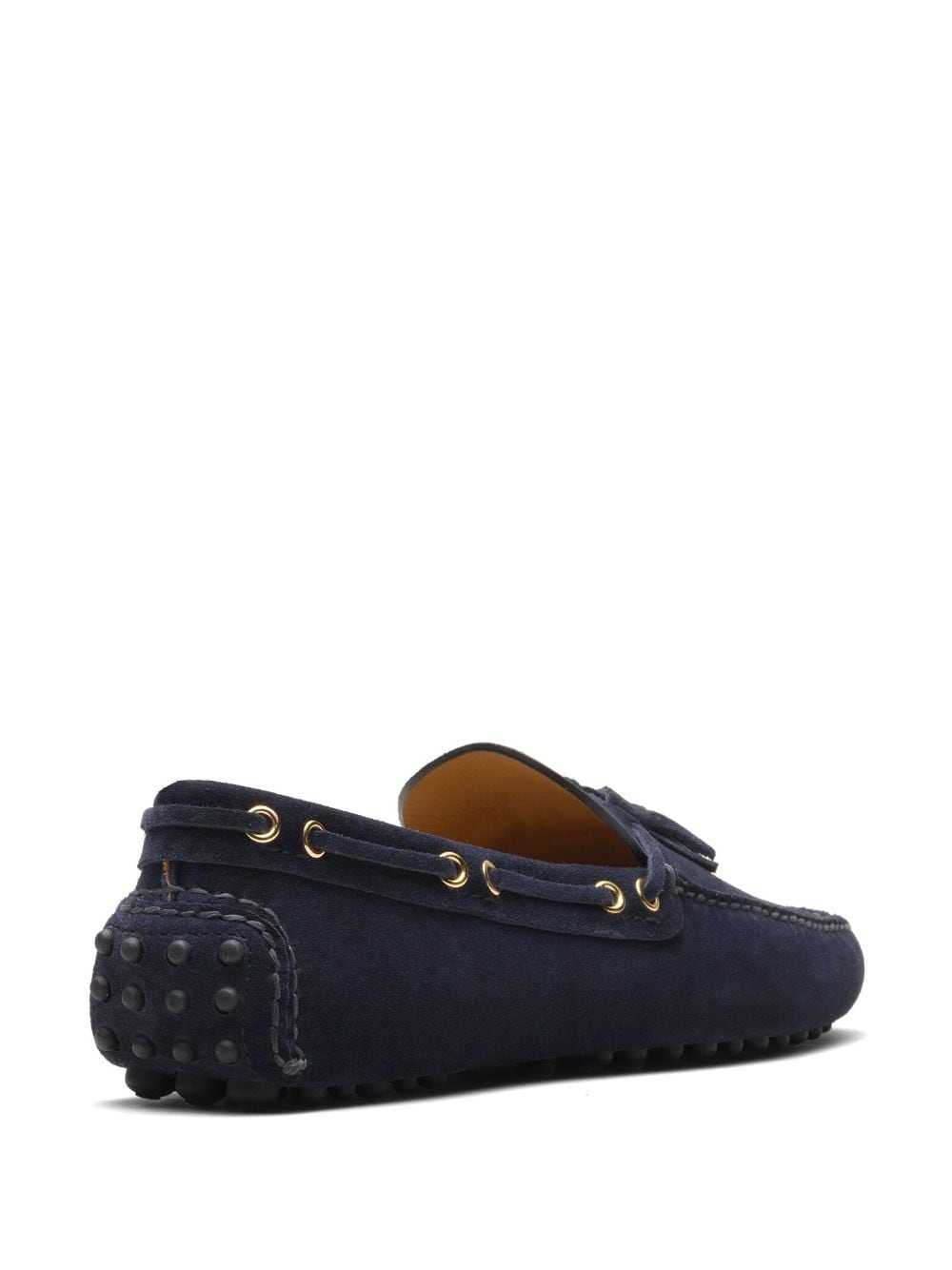 Shop Car Shoe Tassel-detail Suede Boat Shoes In Blue