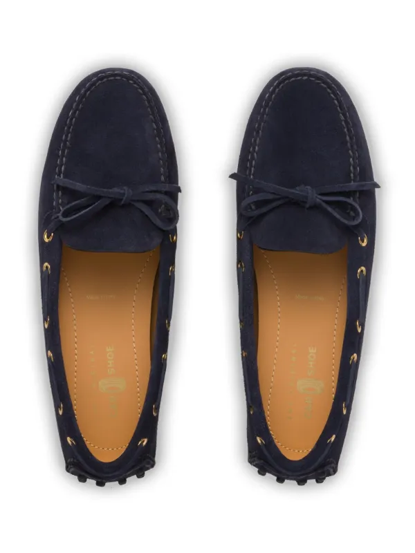 ローファー・オックスフォード CAR SHOE MOCASSINO DRIVING IN SUEDE CON NAPPINE CAR SHOE men shoes cigar brown suede tie front driving