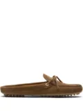 Car Shoe almond-toe suede driving slippers - Brown