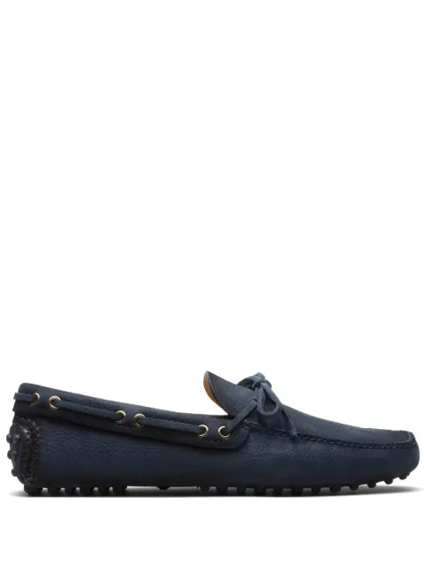 Car Shoe bow-detail leather boat shoes 