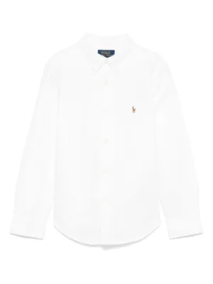 POLO RALPH LAUREN KIDS logo-embroidered Polo Shirt | White