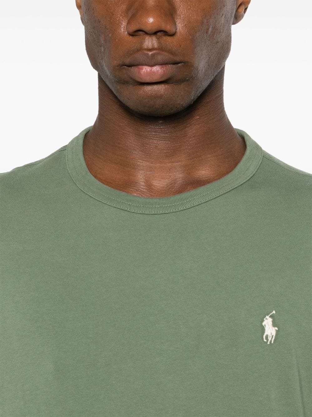 Shop Polo Ralph Lauren Polo Pony-embroidered Cotton T-shirt In Green