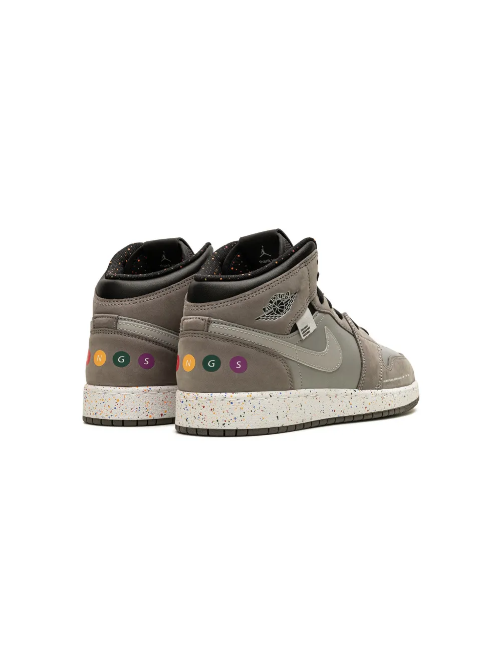 Jordan Kids Air Jordan 1 Mid Wings "NYC Subway" sneakers Grey