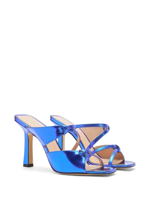 Scarosso Zoe 100mm leather mules ZOESANDBLUMETA - 1