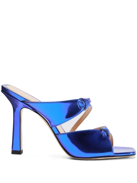 Scarosso Zoe 100mm leather mules ZOESANDBLUMETA - 0
