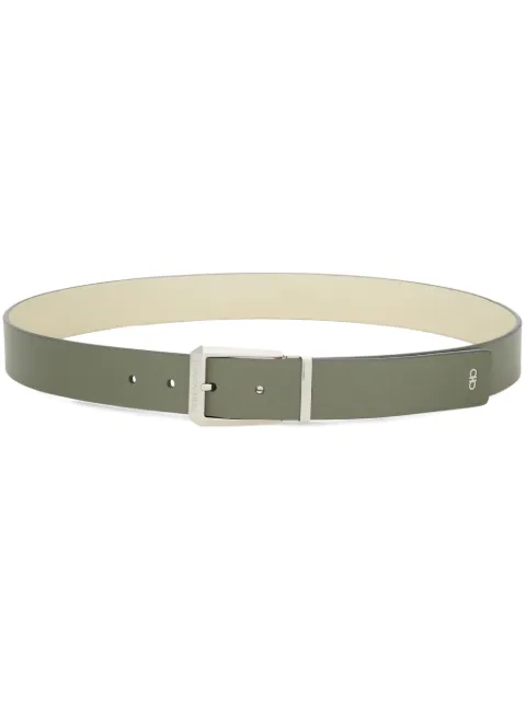 Ferragamo logo engraved leather belt 
