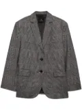 ANINE BING Quinn plaid blazer - Black