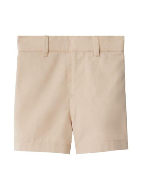 Burberry Kids EKD-embroidered cotton shorts