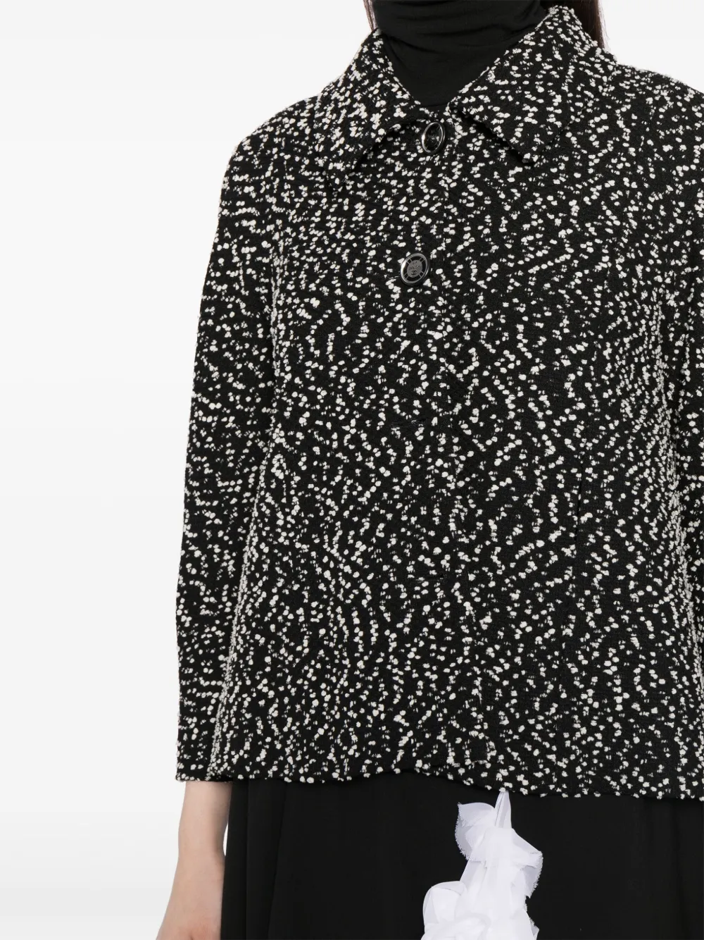 Pre-owned Chanel 2000s Single-breasted Tweed Jacket In Black