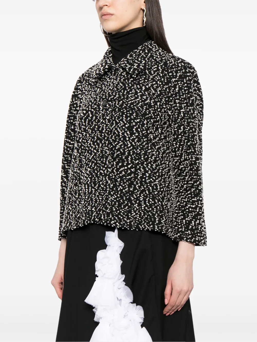 Pre-owned Chanel 2000s Single-breasted Tweed Jacket In Black