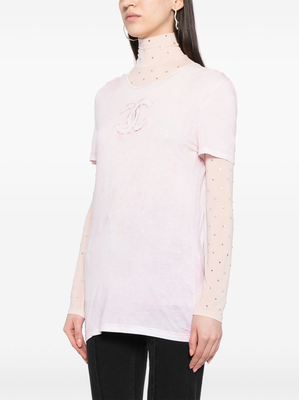 CHANEL 2009 CC tie-dye jersey T-shirt Women